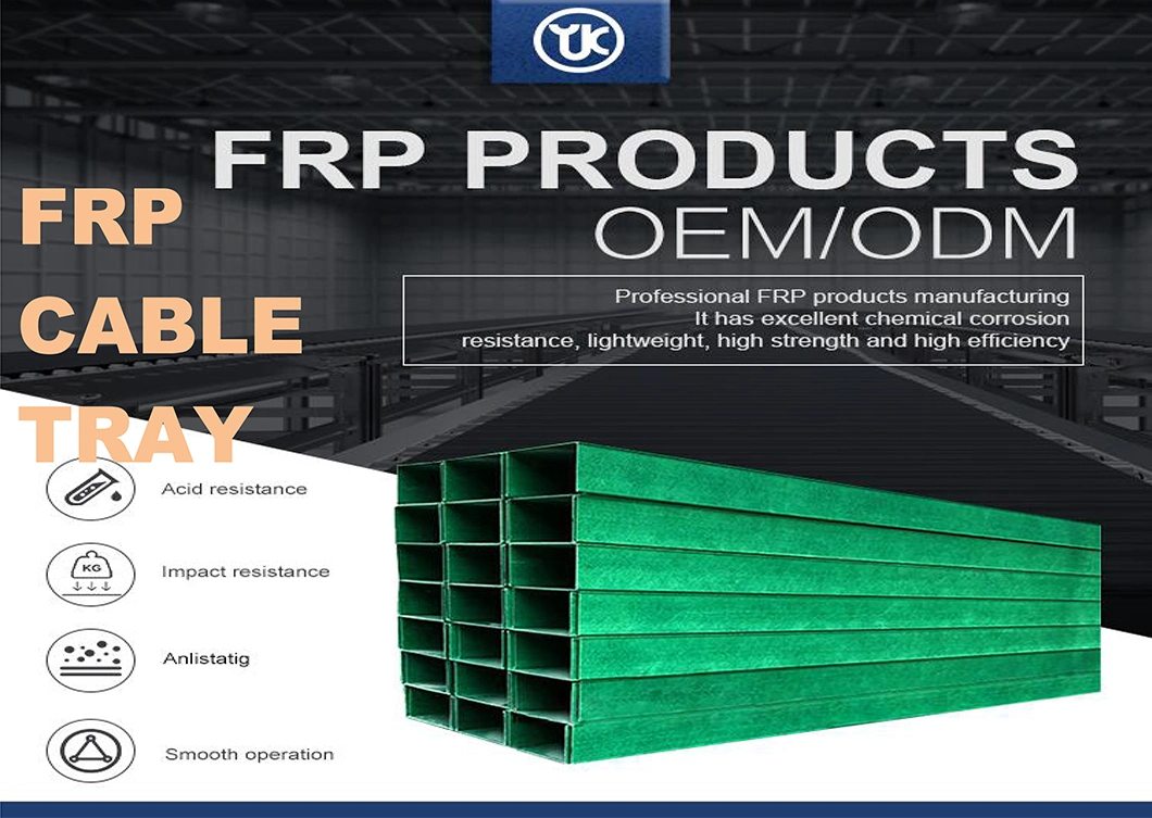 High Quality FRP GRP Cable Trough Trunking Tray for Power/ Electric