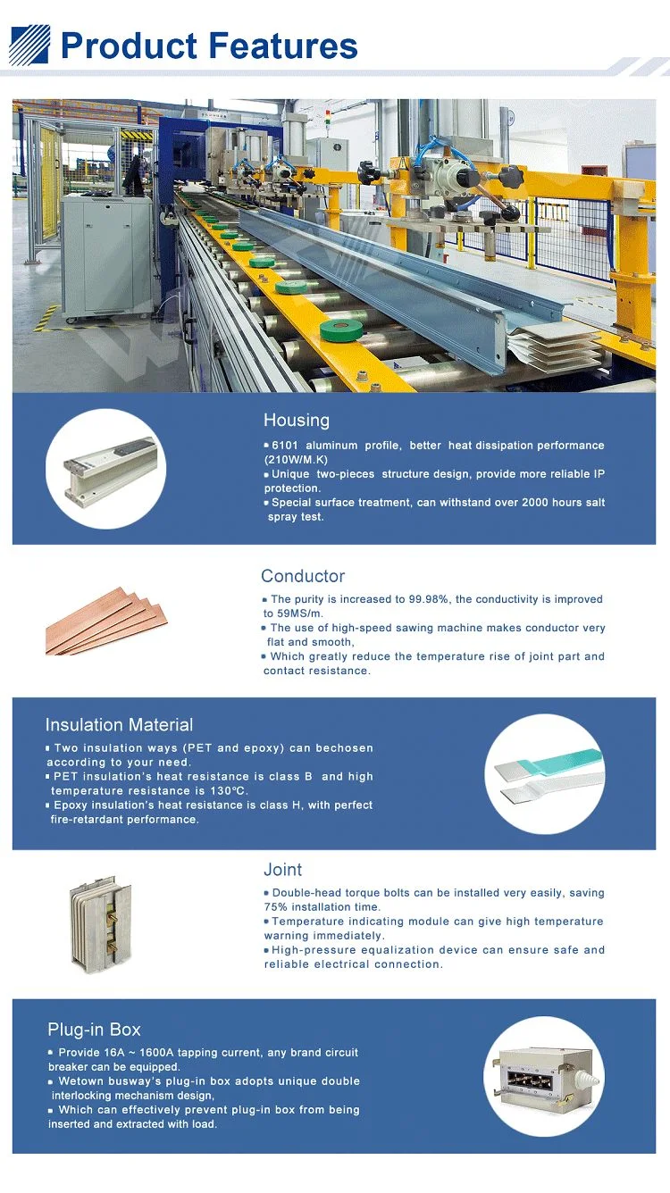 125-800A Data Center Bus Duct 50Hz/60Hz IEC61439 IP32